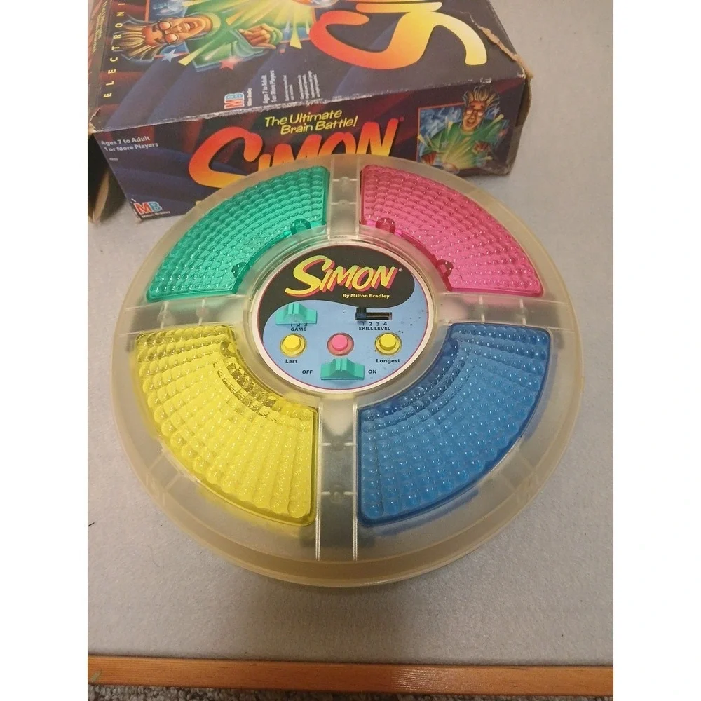 Vtg Clear Simon Electronic Light Game 1994 Milton Bradley, No Instructions WORKS